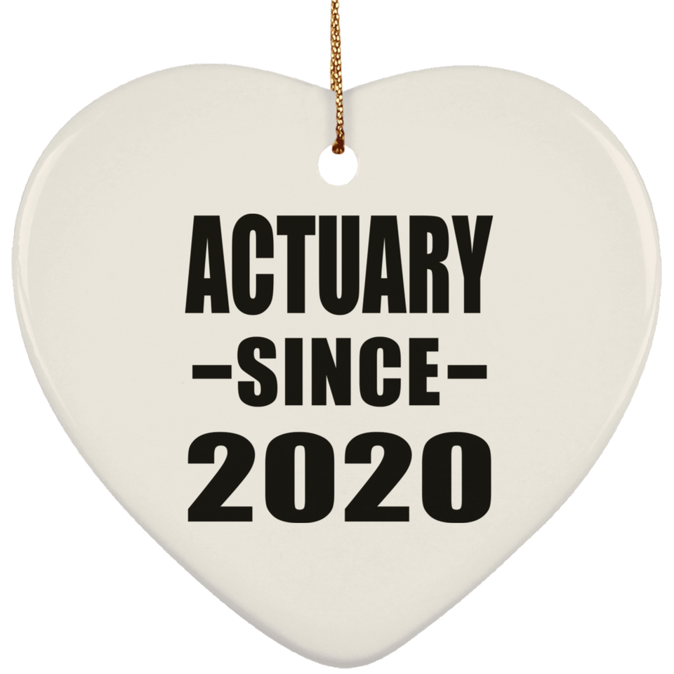 Actuary Since 2020 - Heart Ornament
