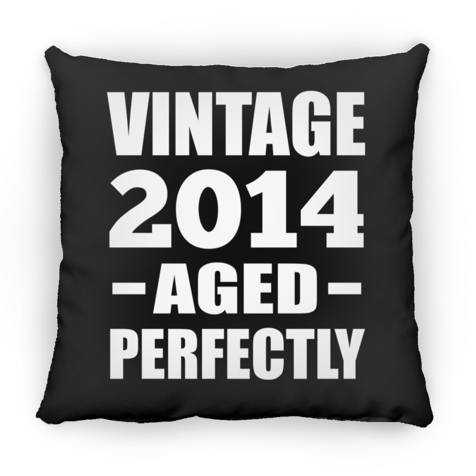 10th Birthday Vintage 2014 Aged Perfectly - Throw Pillow Black