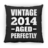 10th Birthday Vintage 2014 Aged Perfectly - Throw Pillow Black