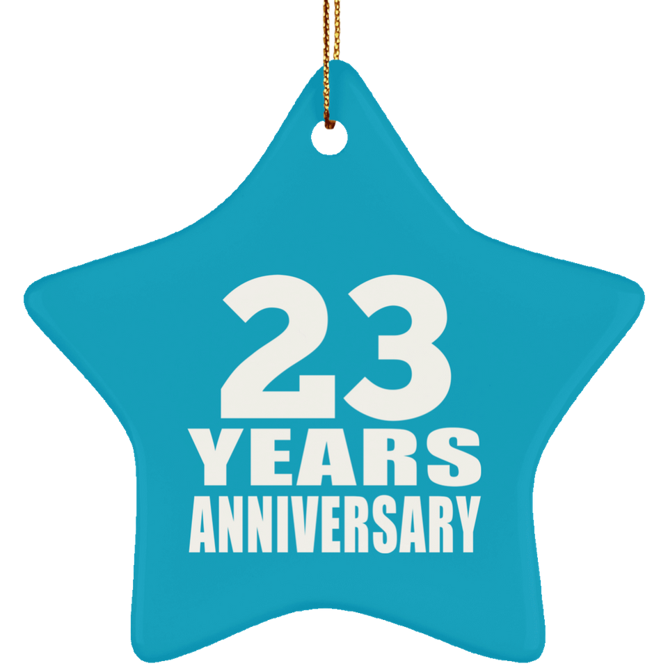 23rd Anniversary 23 Years - Star Ornament