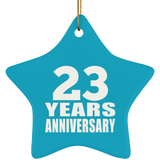 23rd Anniversary 23 Years - Star Ornament