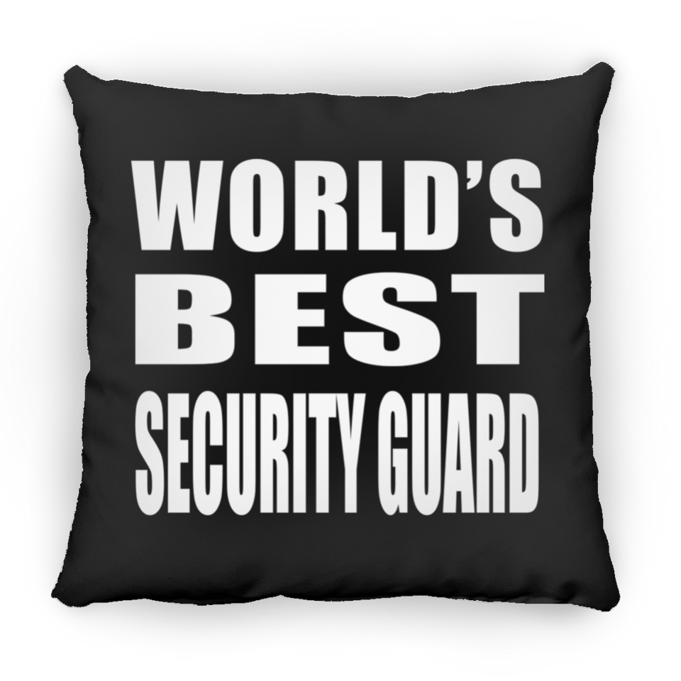 World's Best Security Guard - Throw Pillow Black