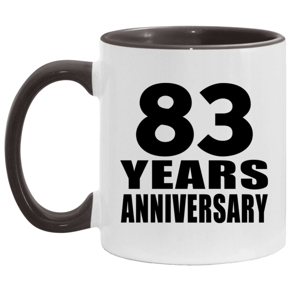 83rd Anniversary 83 Years - 11oz Accent Mug Black