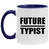 Future Typist - 11oz Accent Mug Purple