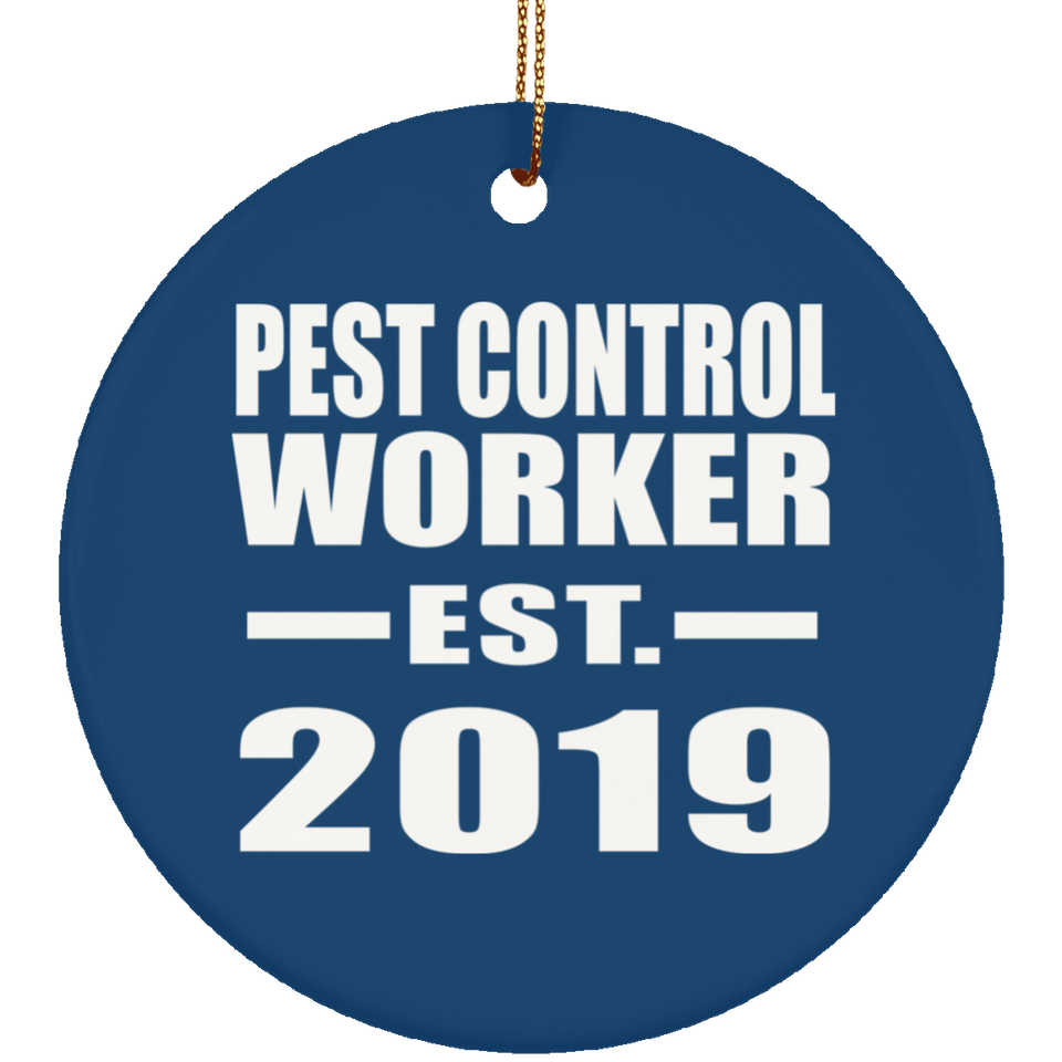 Pest Control Worker Established EST. 2019 - Circle Ornament