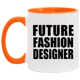 Future Fashion Designer - 11oz Accent Mug Orange