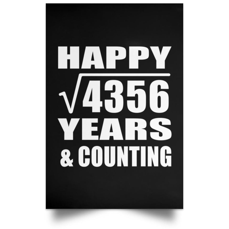 Happy 66th Anniversary Square Root of 4356 Years & Counting - Poster Portrait