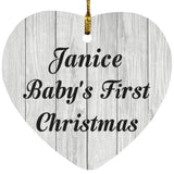 Janice Baby's First Christmas - Heart Ornament F