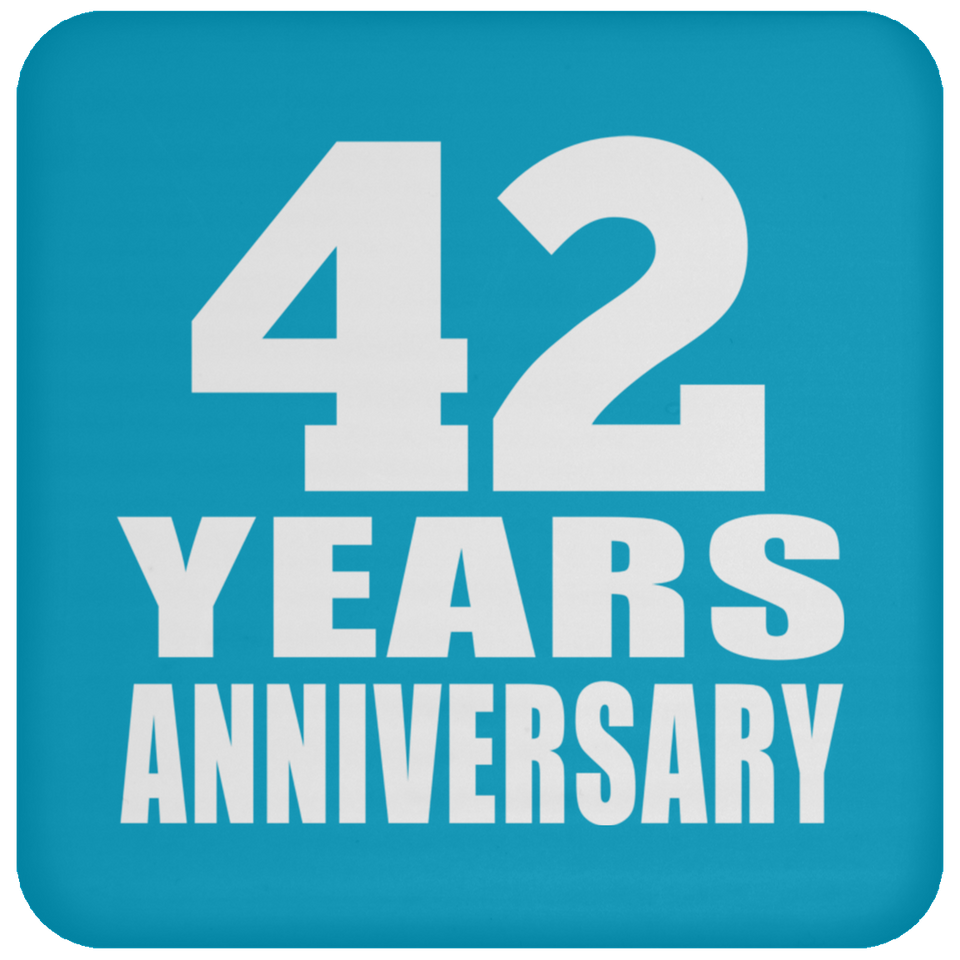 42nd Anniversary 42 Years - Drink Coaster
