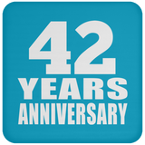 42nd Anniversary 42 Years - Drink Coaster