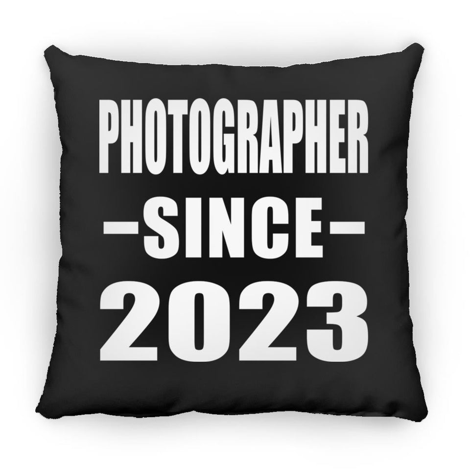 Photographer Since 2023 - Throw Pillow Black