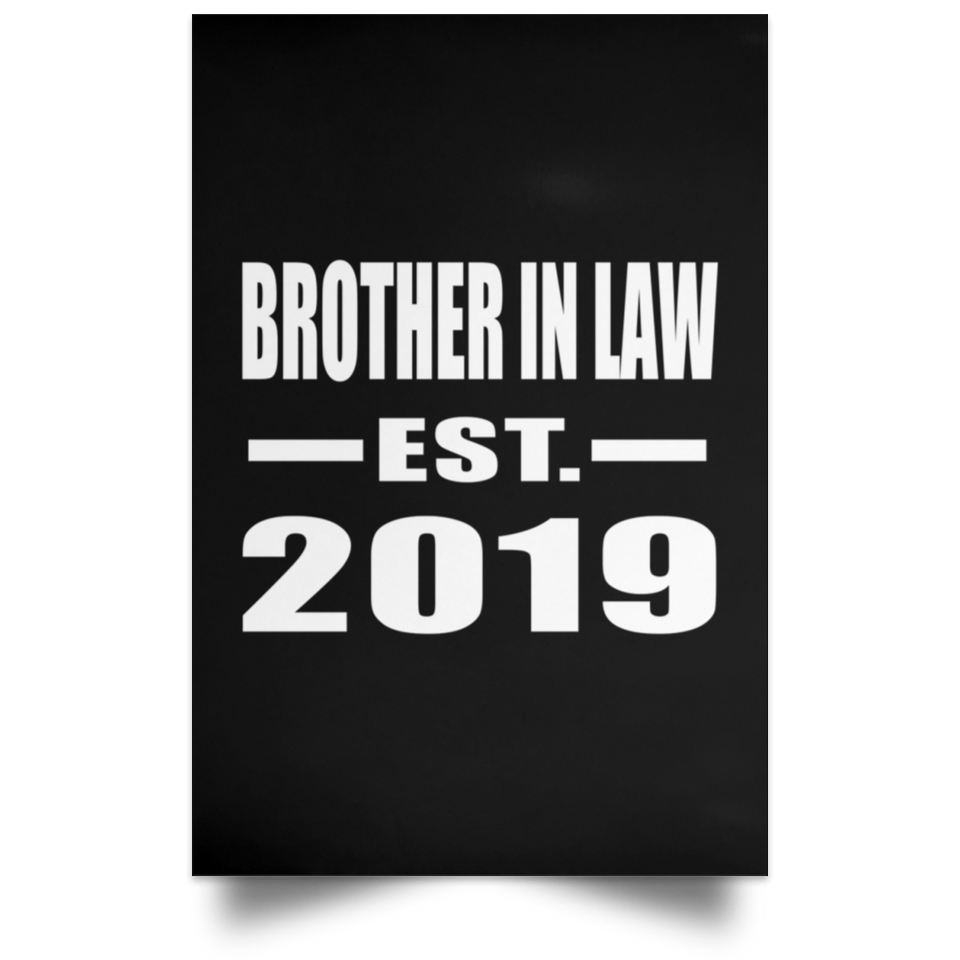 Brother In Law Established EST. 2019 - Poster Portrait