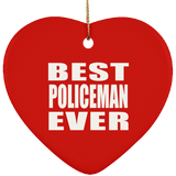 Best Policeman Ever - Heart Ornament
