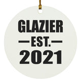 Glazier Established EST. 2021 - Circle Ornament