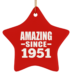73rd Birthday Amazing Since 1951 - Star Ornament
