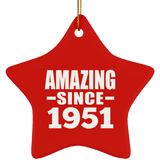 73rd Birthday Amazing Since 1951 - Star Ornament
