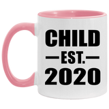 Child Established EST. 2020 - 11oz Accent Mug Pink