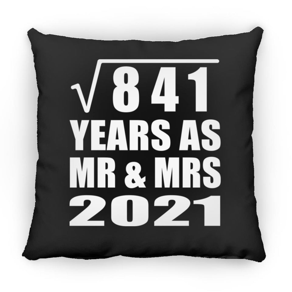 29th Anniversary Square Root of 841 Years As Mr & Mrs 2021 - Throw Pillow Black