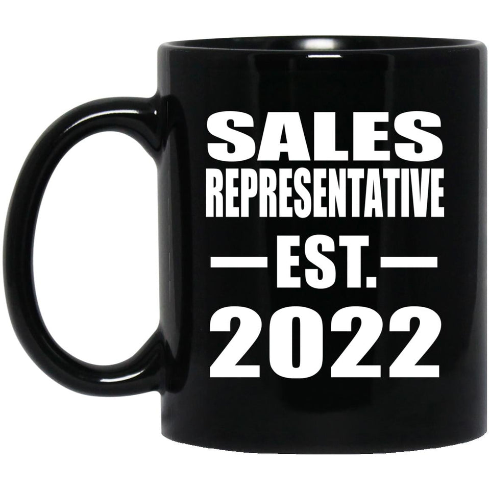 Sales Representative Established EST. 2022 - 11oz Coffee Mug Black