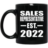 Sales Representative Established EST. 2022 - 11oz Coffee Mug Black