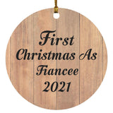 First Christmas As Fiancee 2021 - Circle Ornament C