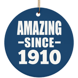 114th Birthday Amazing Since 1910 - Circle Ornament