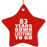 83rd Anniversary 83 Years Down Lifetime To Go - Star Ornament