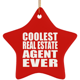 Coolest Real Estate Agent Ever - Star Ornament