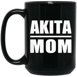 Akita Mom - 15oz Coffee Mug Black