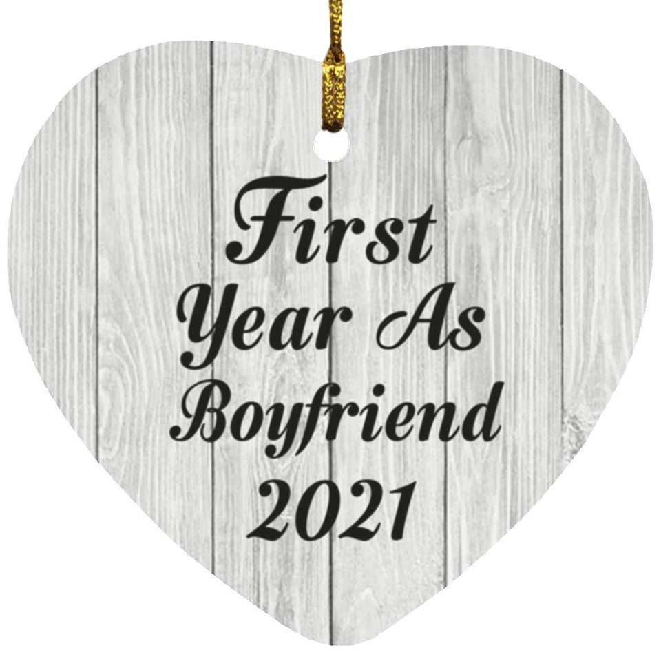 First Year As Boyfriend 2021 - Heart Ornament F