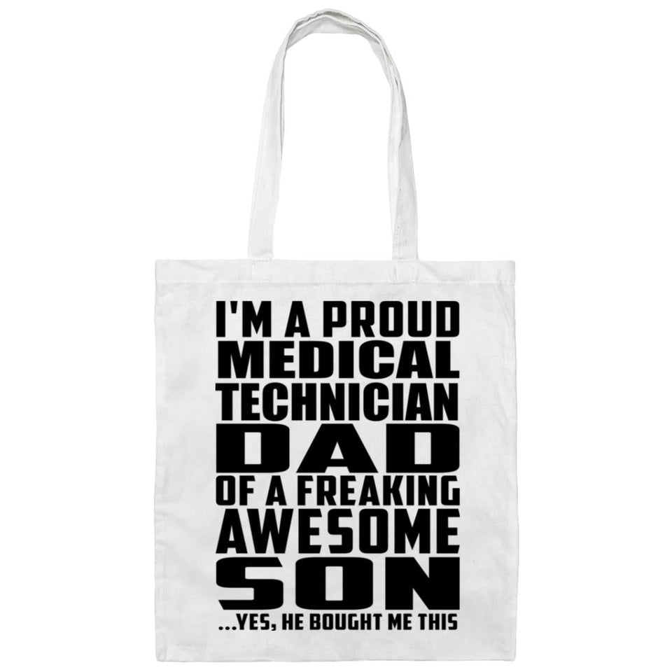 Proud Medical Technician Dad Of Awesome Son - Tote Bag White