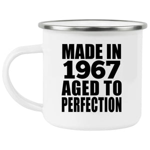 57th Birthday Made In 1967 Aged to Perfection - 12oz Camping Mug
