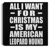 All I Want For Christmas Is My American Leopard Hound - Canvas Square