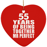 55th Anniversary 55 Years Of Being Mr Perfect - Heart Ornament