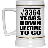 58th Anniversary Square Root of 3364 Years Lifetime To Go - Beer Stein