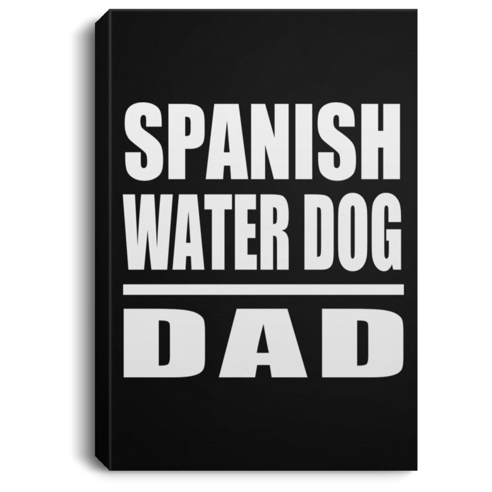 Spanish Water Dog Dad - Canvas Portrait