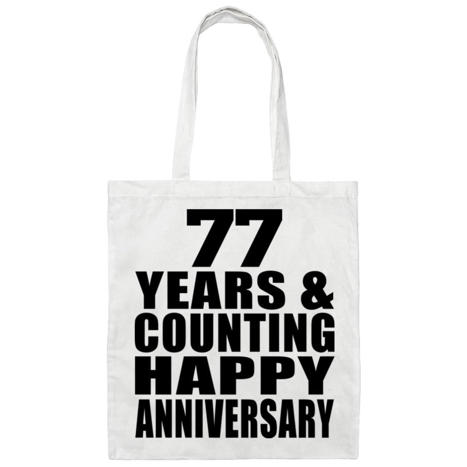 Happy 77th Anniversary 77 Years & Counting - Tote Bag White