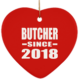 Butcher Since 2018 - Heart Ornament