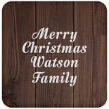 Merry Christmas Watson Family - Drink Coaster D