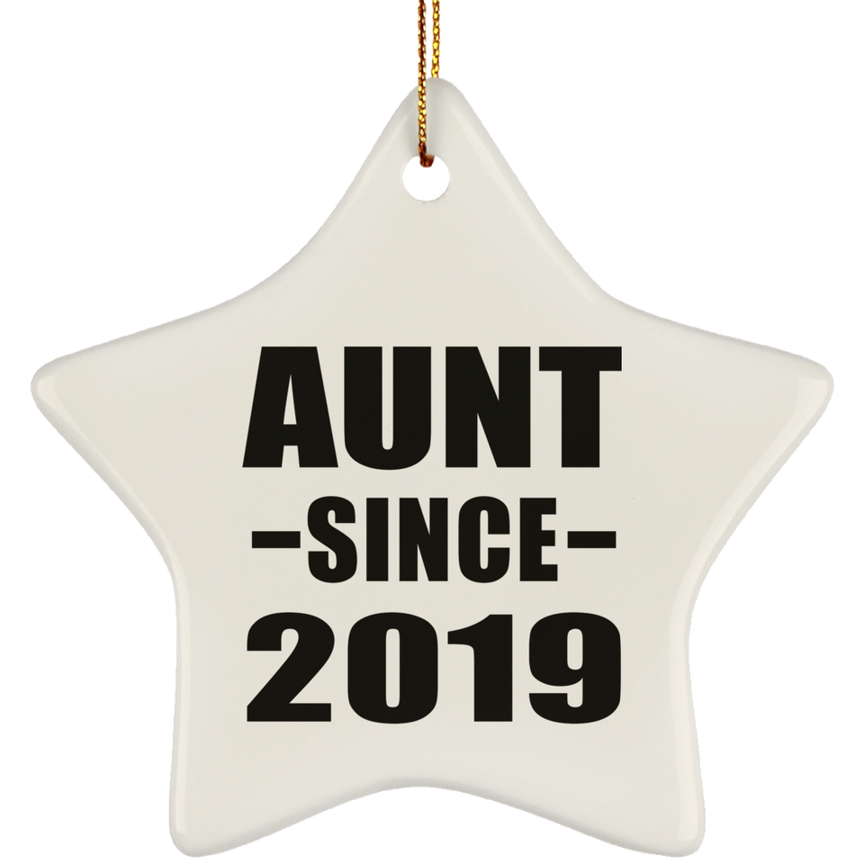 Aunt Since 2019 - Star Ornament