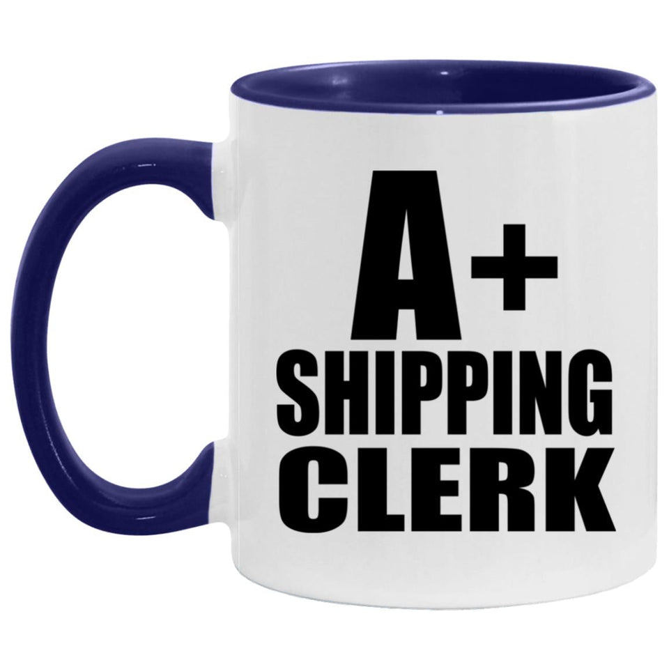 A+ Shipping Clerk - 11oz Accent Mug Purple