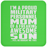 Proud Military Personnel Mom Of Awesome Son - Drink Coaster