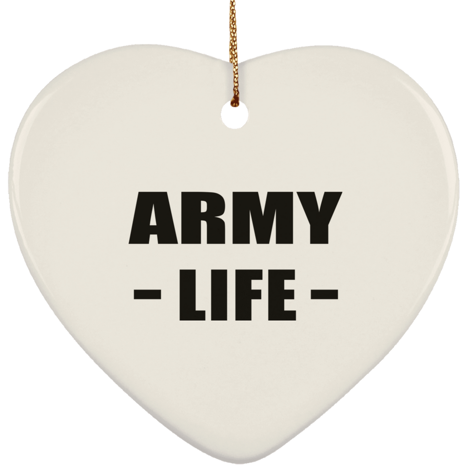 Army Life - Heart Ornament