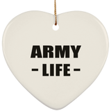 Army Life - Heart Ornament
