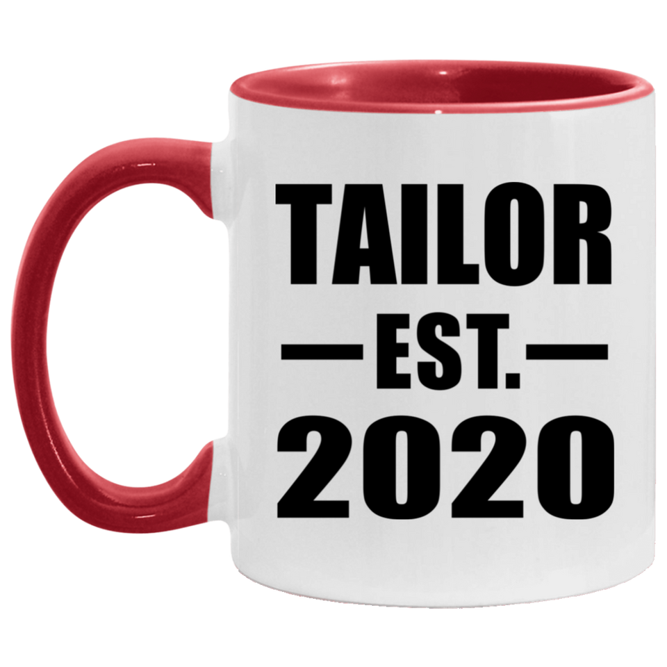 Tailor Established EST. 2020 - 11oz Accent Mug Red