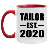 Tailor Established EST. 2020 - 11oz Accent Mug Red
