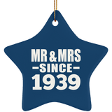 85th Anniversary Mr & Mrs Since 1939 - Star Ornament