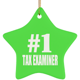 Number One #1 Tax Examiner - Star Ornament