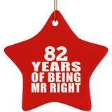 82nd Anniversary 82 Years Of Being Mr Right - Star Ornament
