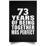 73rd Anniversary 73 Years Of Being Mrs Perfect - Poster Portrait
